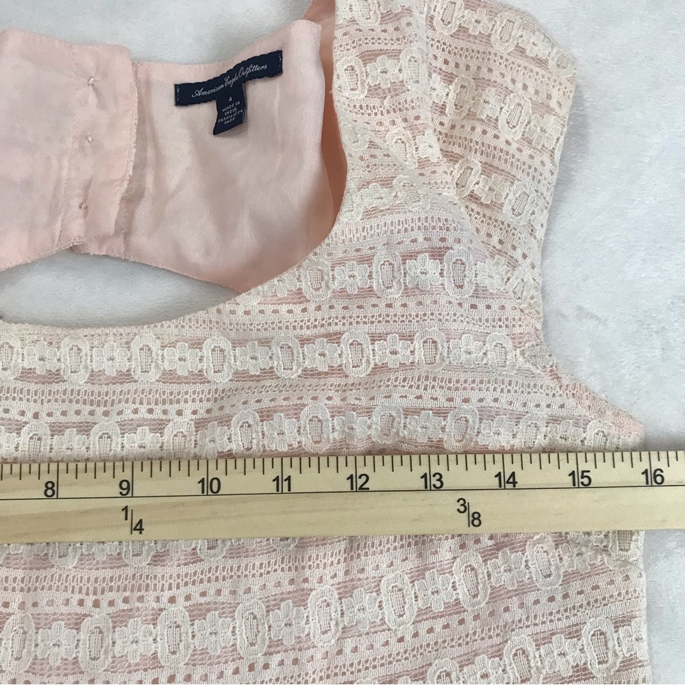 American Eagle Outfitters Blouse Type Peplum Women’s Size 4 Color Light Pink - Picture 9 of 11